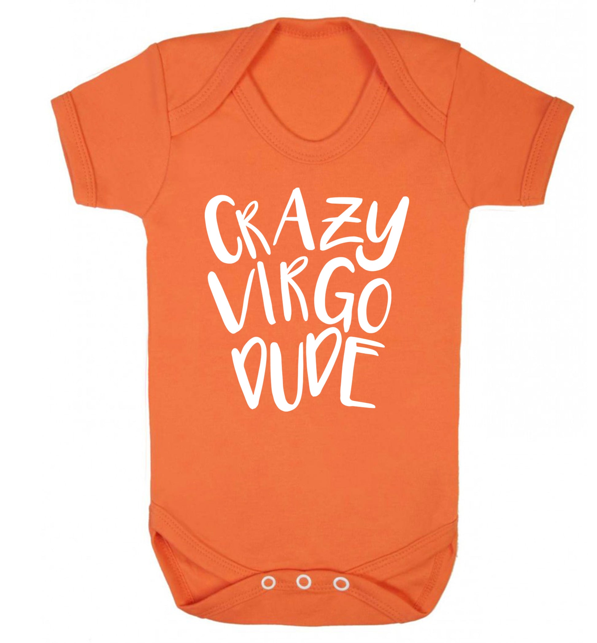 Crazy virgo dude Baby Vest orange 18-24 months