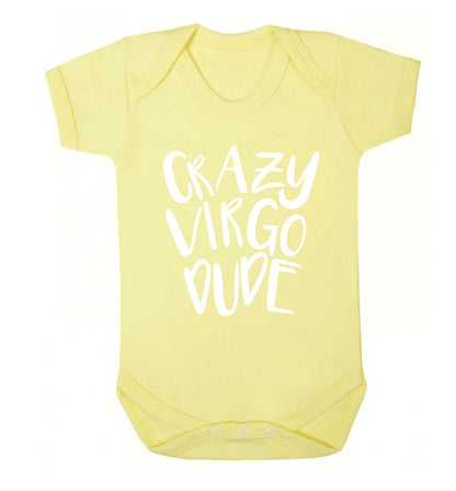 Crazy virgo dude Baby Vest pale yellow 18-24 months