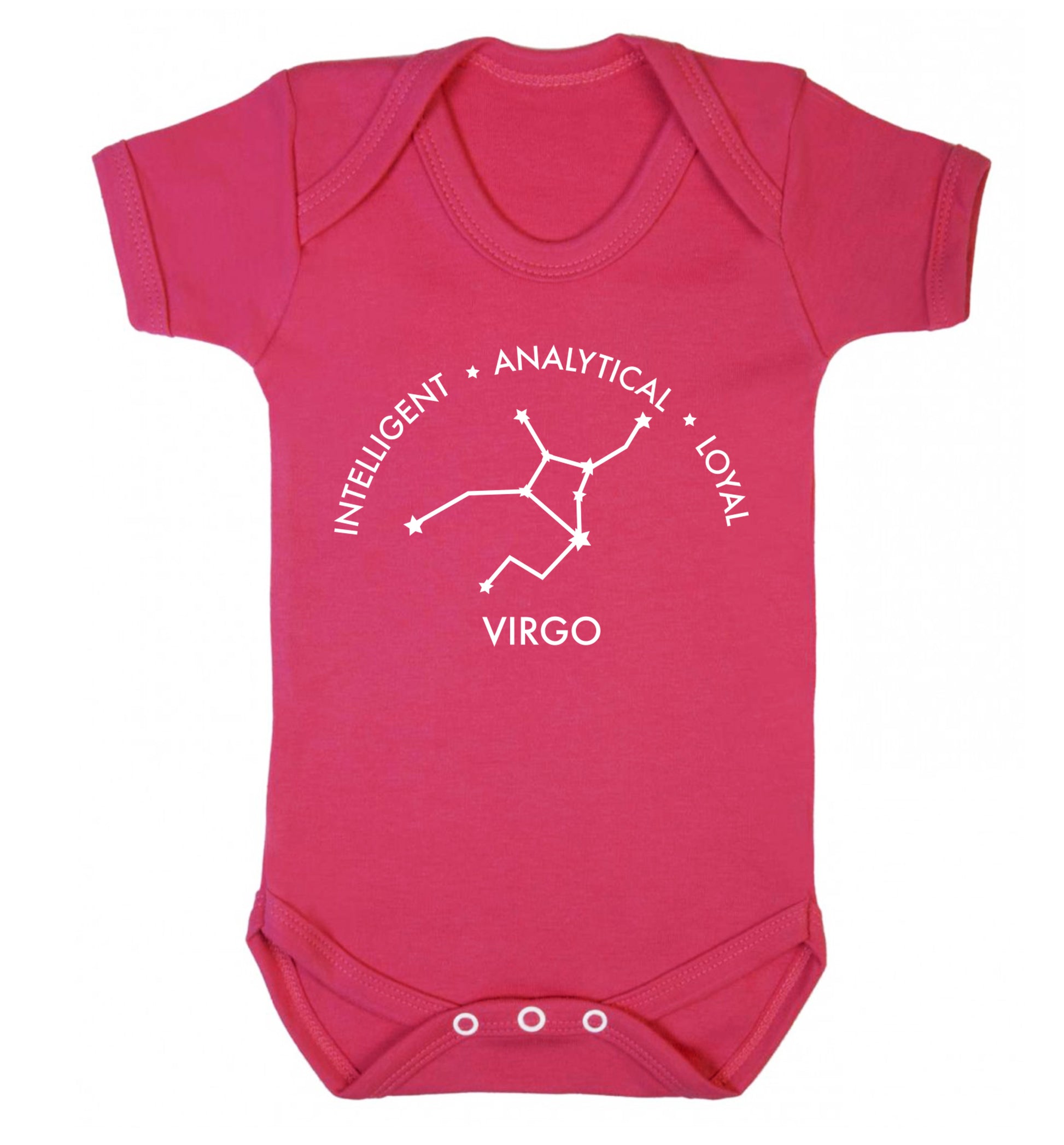 Virgo: Intelligent, Analytical, Loyal Baby Vest dark pink 18-24 months