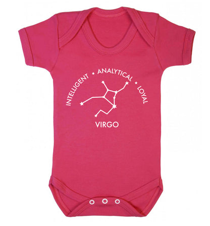 Virgo: Intelligent, Analytical, Loyal Baby Vest dark pink 18-24 months