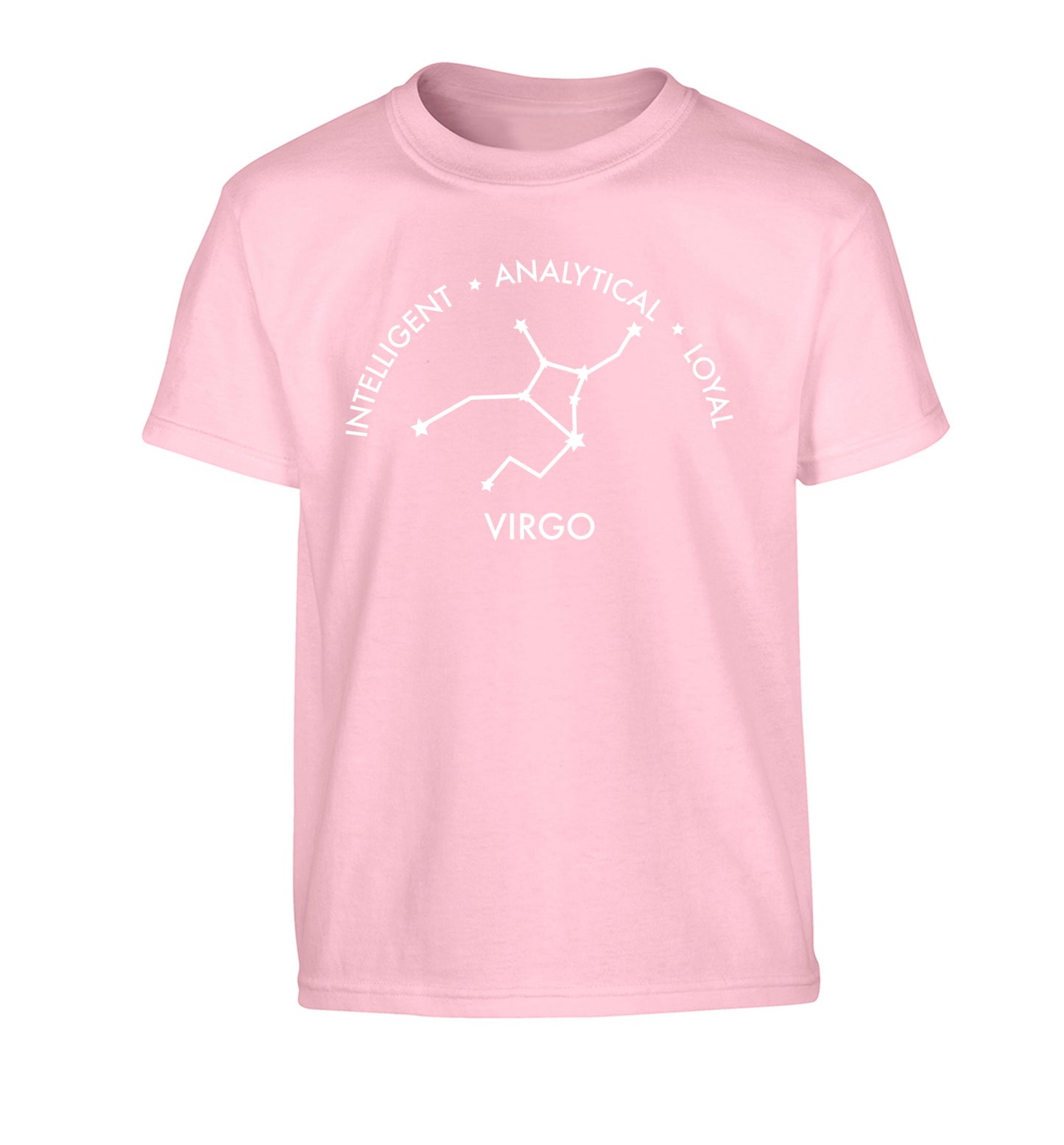 Virgo: Intelligent, Analytical, Loyal Children's light pink Tshirt 12-13 Years