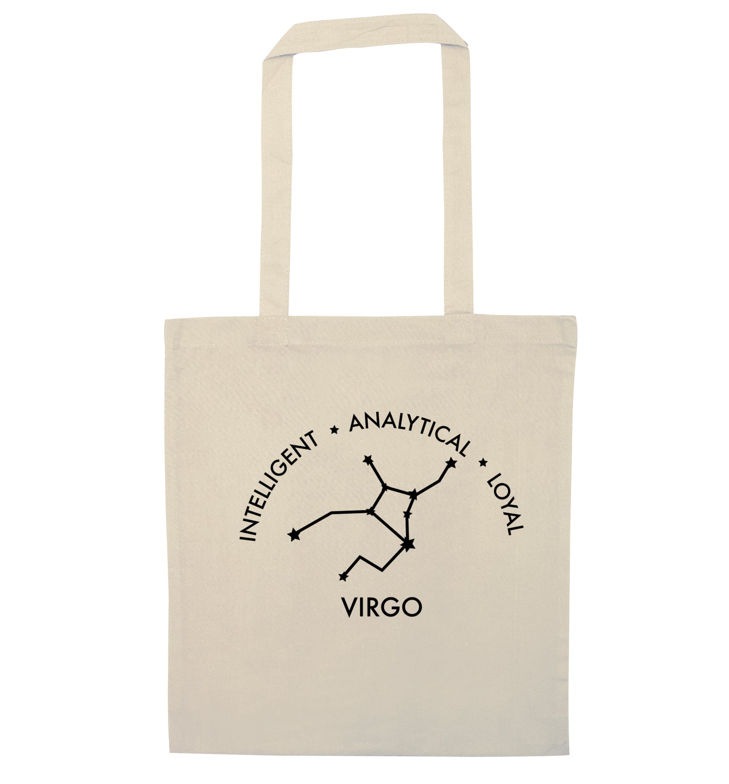 Virgo: Intelligent, Analytical, Loyal natural tote bag