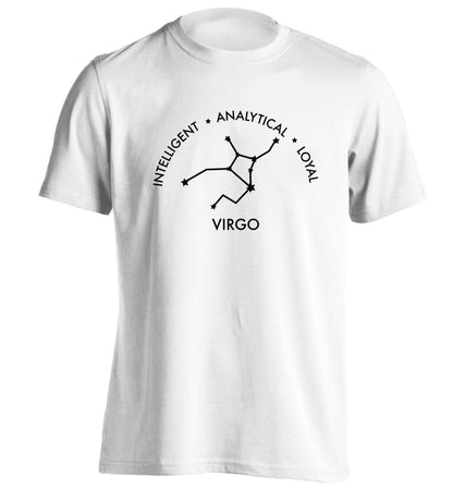 Virgo: Intelligent, Analytical, Loyal adults unisex white Tshirt 2XL