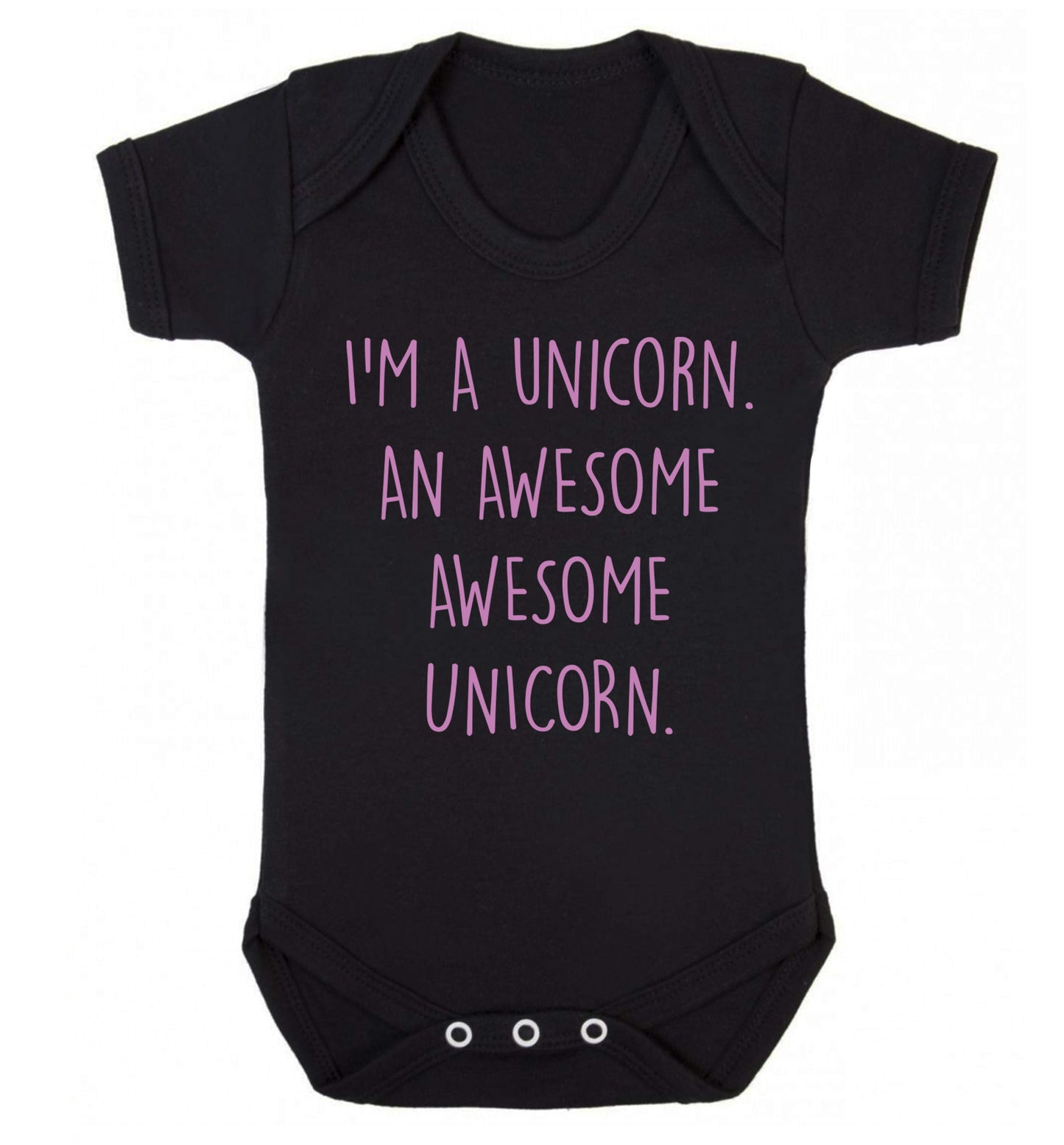 I am a unicorn an awesome awesome unicorn Baby Vest black 18-24 months