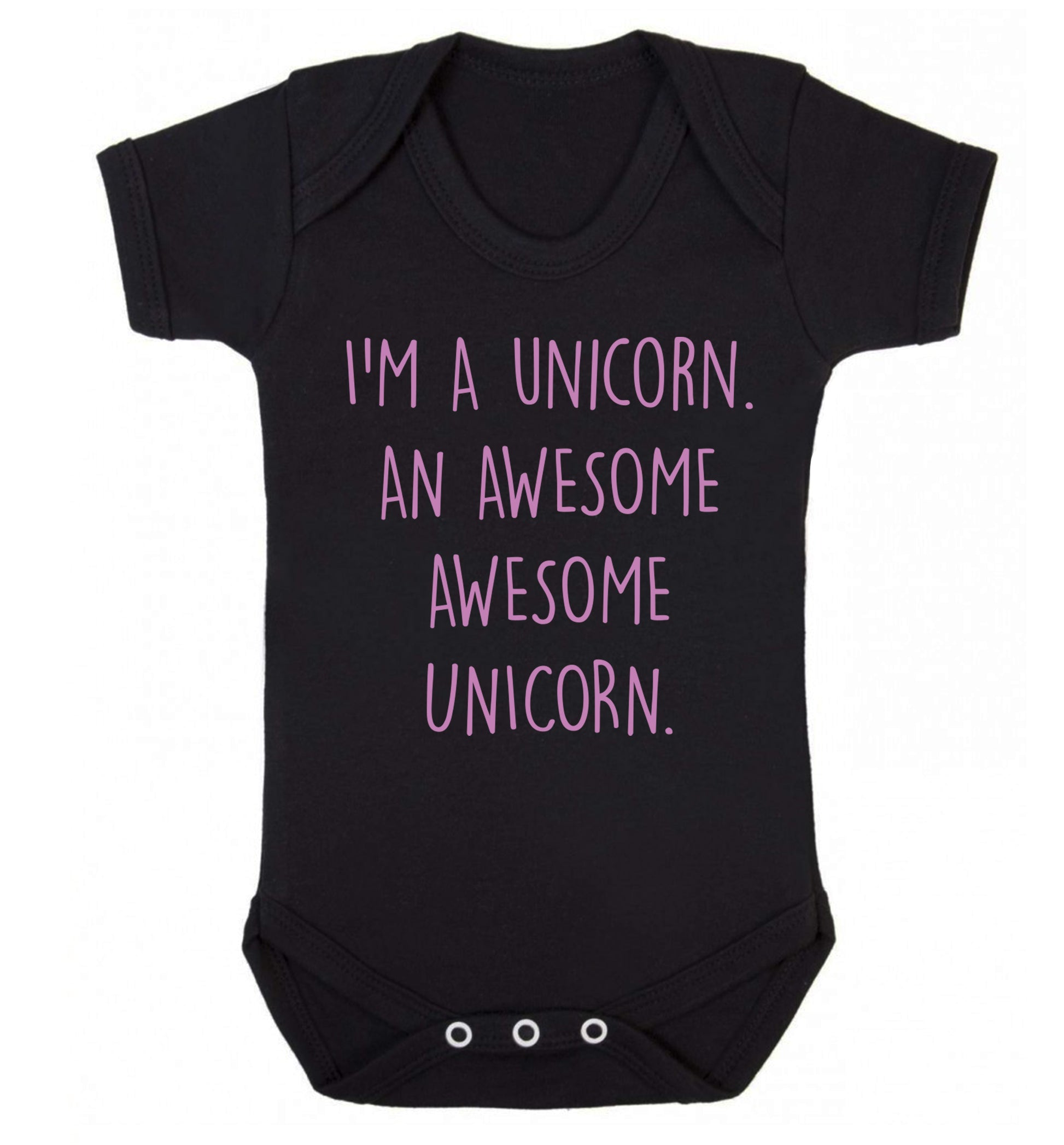 I am a unicorn an awesome awesome unicorn Baby Vest black 18-24 months