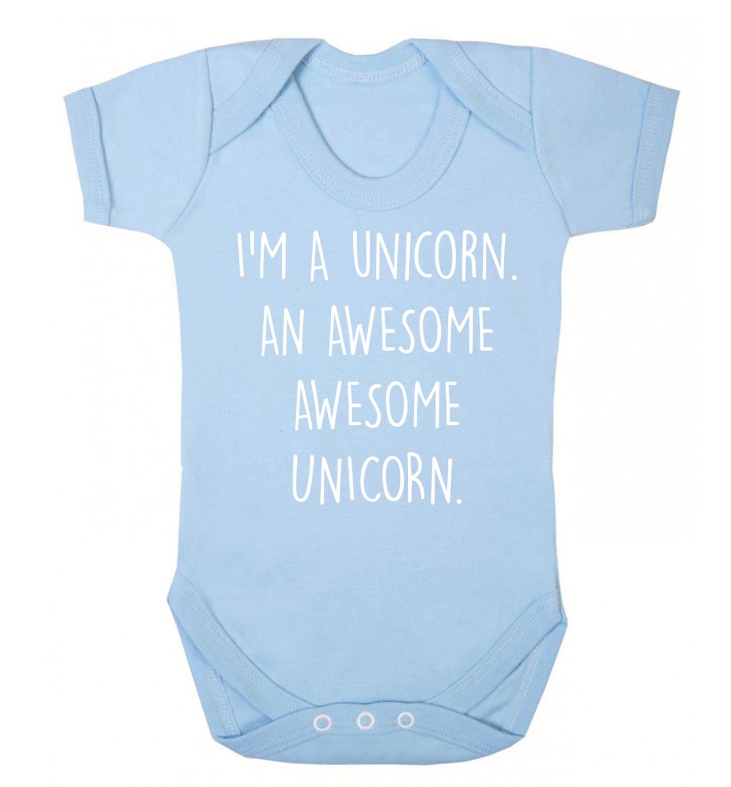 I am a unicorn an awesome awesome unicorn Baby Vest pale blue 18-24 months