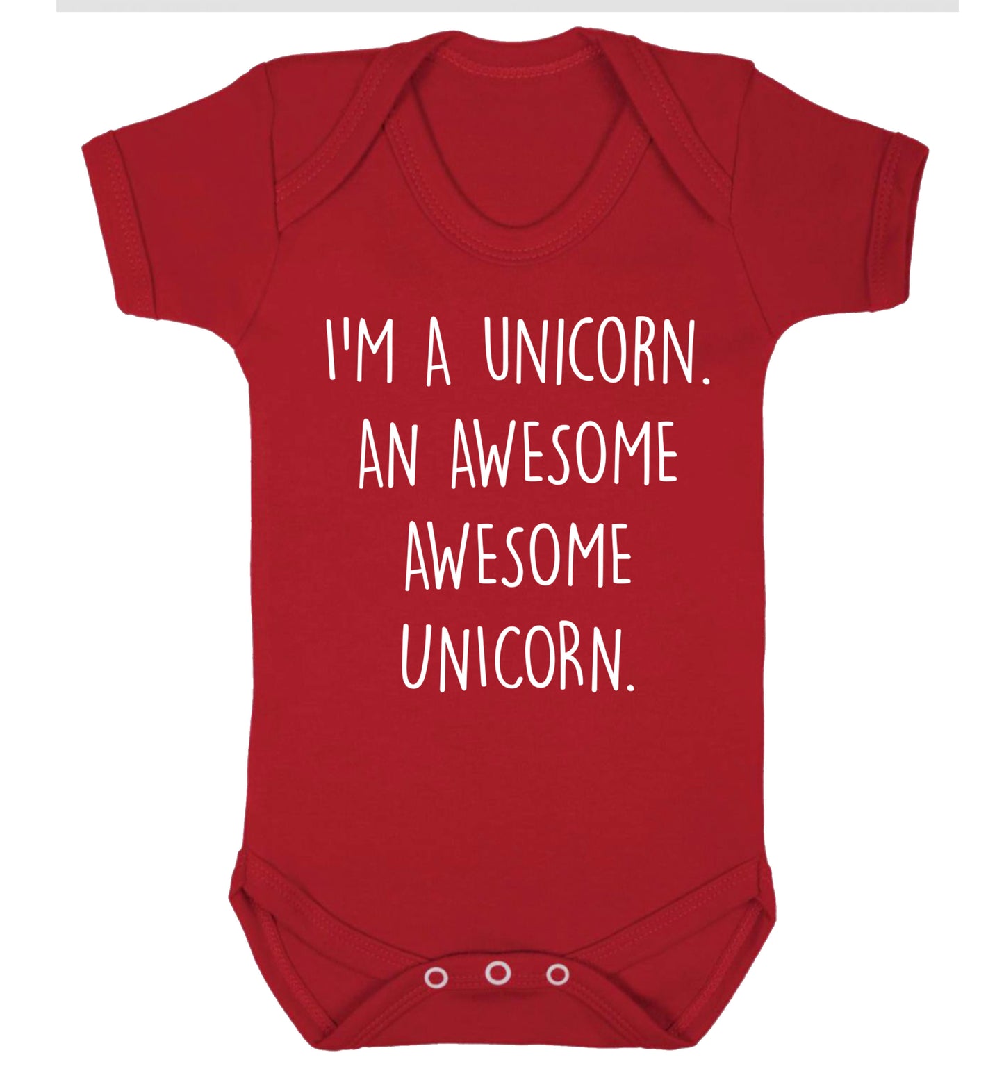 I am a unicorn an awesome awesome unicorn Baby Vest red 18-24 months
