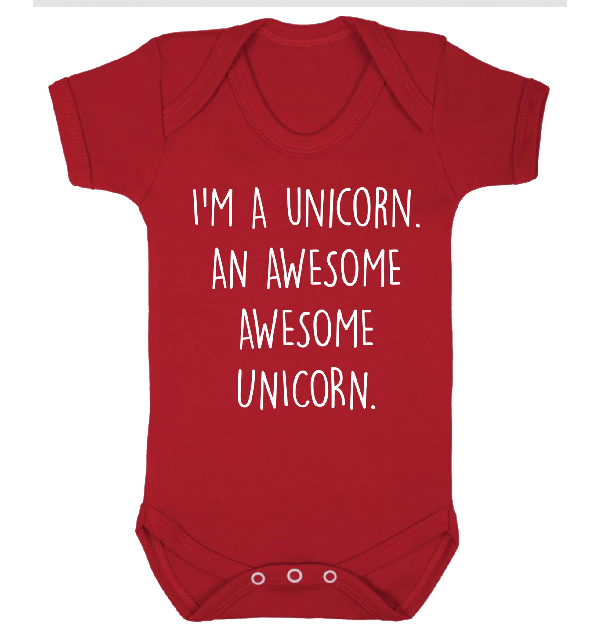 I am a unicorn an awesome awesome unicorn Baby Vest red 18-24 months