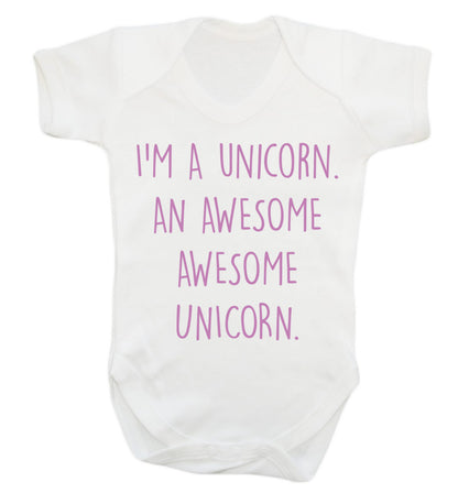 I am a unicorn an awesome awesome unicorn Baby Vest white 18-24 months