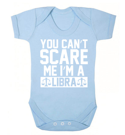 You can't scare me I'm a libra Baby Vest pale blue 18-24 months