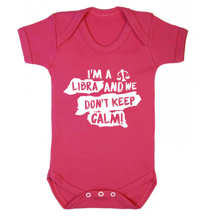 I'm a libra and we don't keep calm Baby Vest dark pink 18-24 months