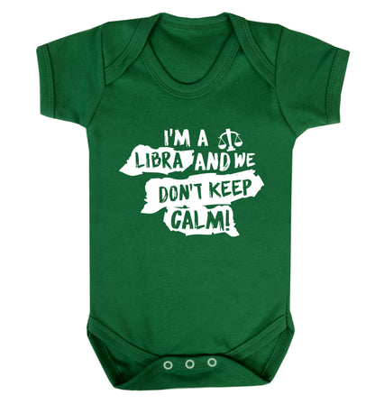 I'm a libra and we don't keep calm Baby Vest green 18-24 months