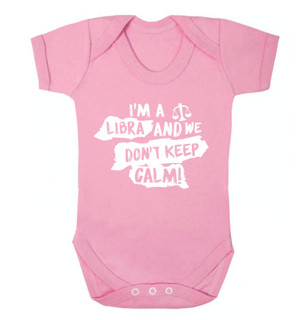 I'm a libra and we don't keep calm Baby Vest pale pink 18-24 months