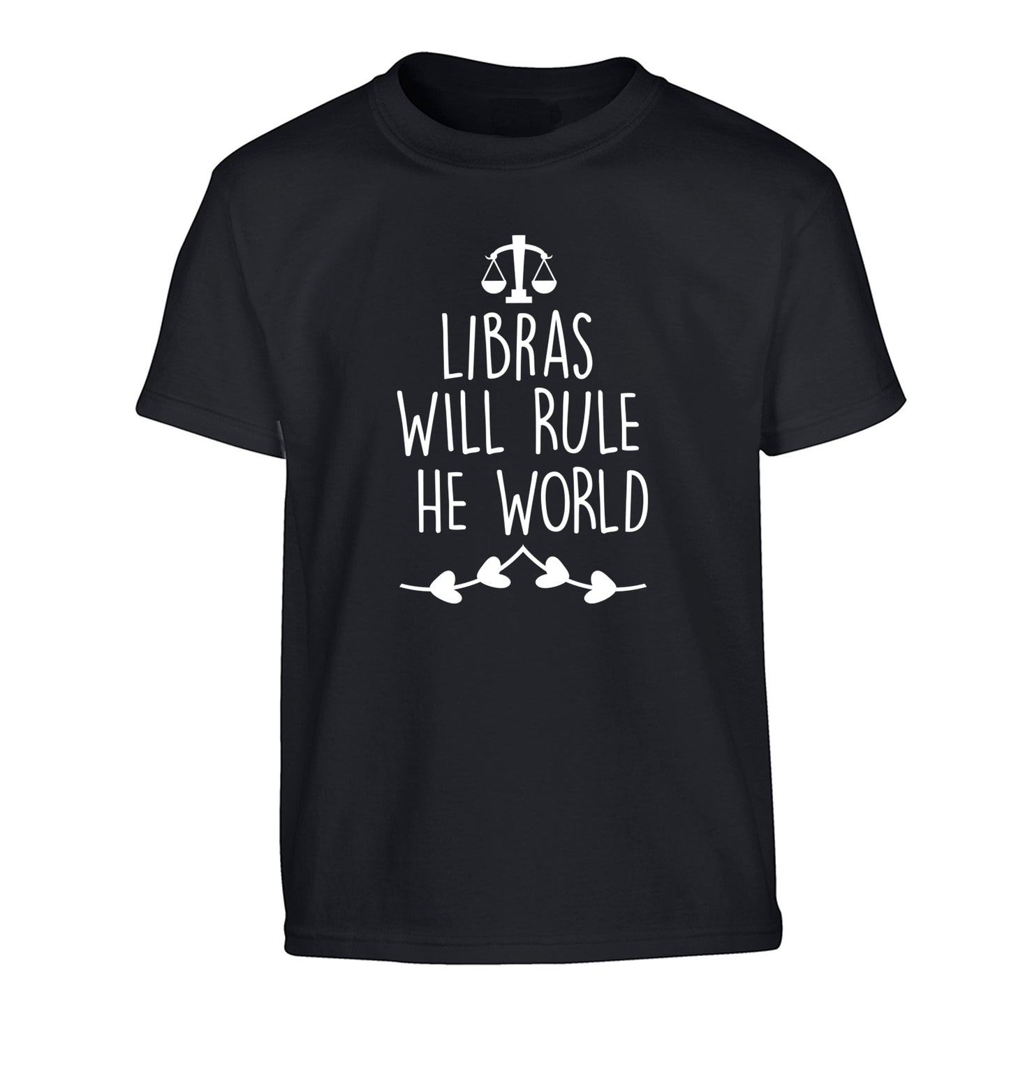 Libras will rule the world Children's black Tshirt 12-13 Years