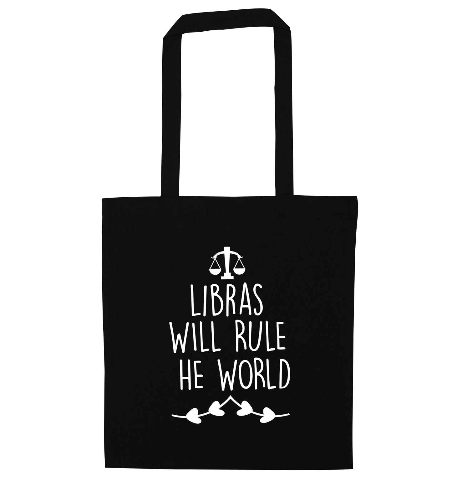 Libras will rule the world black tote bag