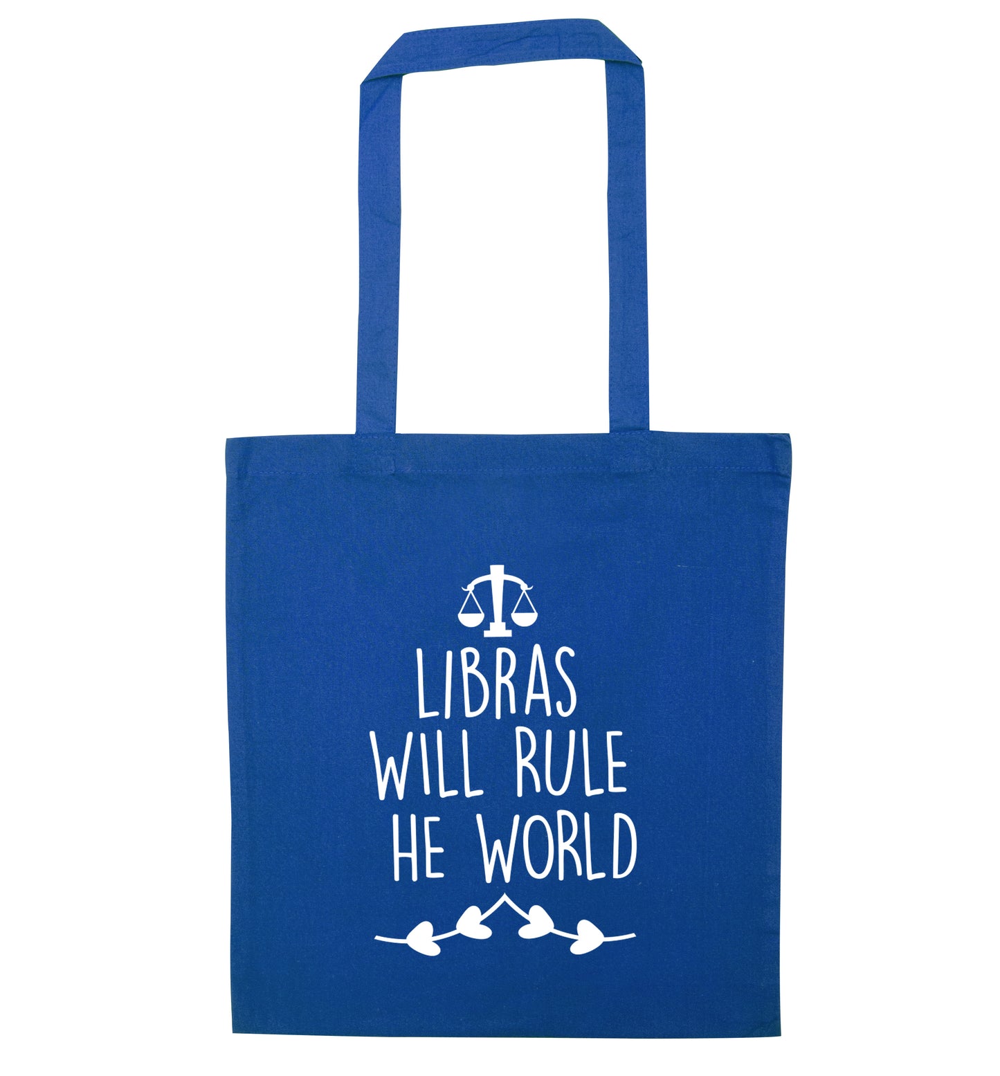 Libras will rule the world blue tote bag