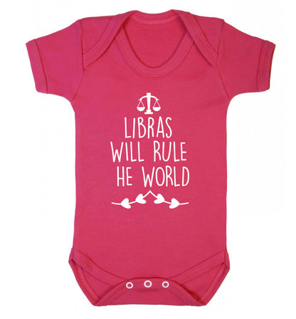 Libras will rule the world Baby Vest dark pink 18-24 months