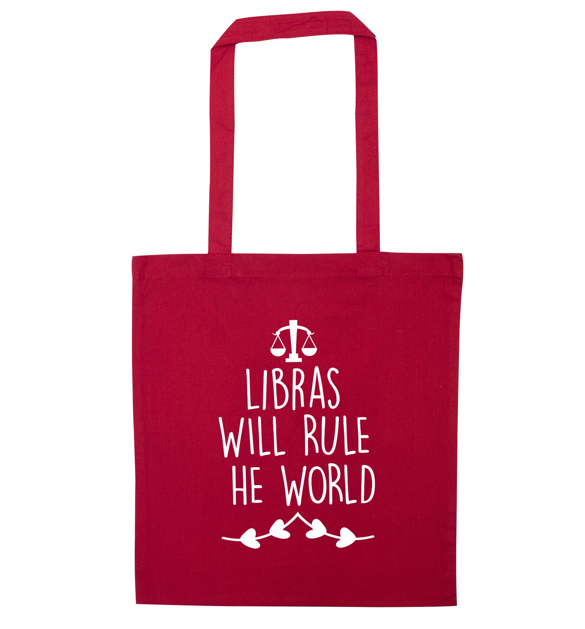 Libras will rule the world red tote bag