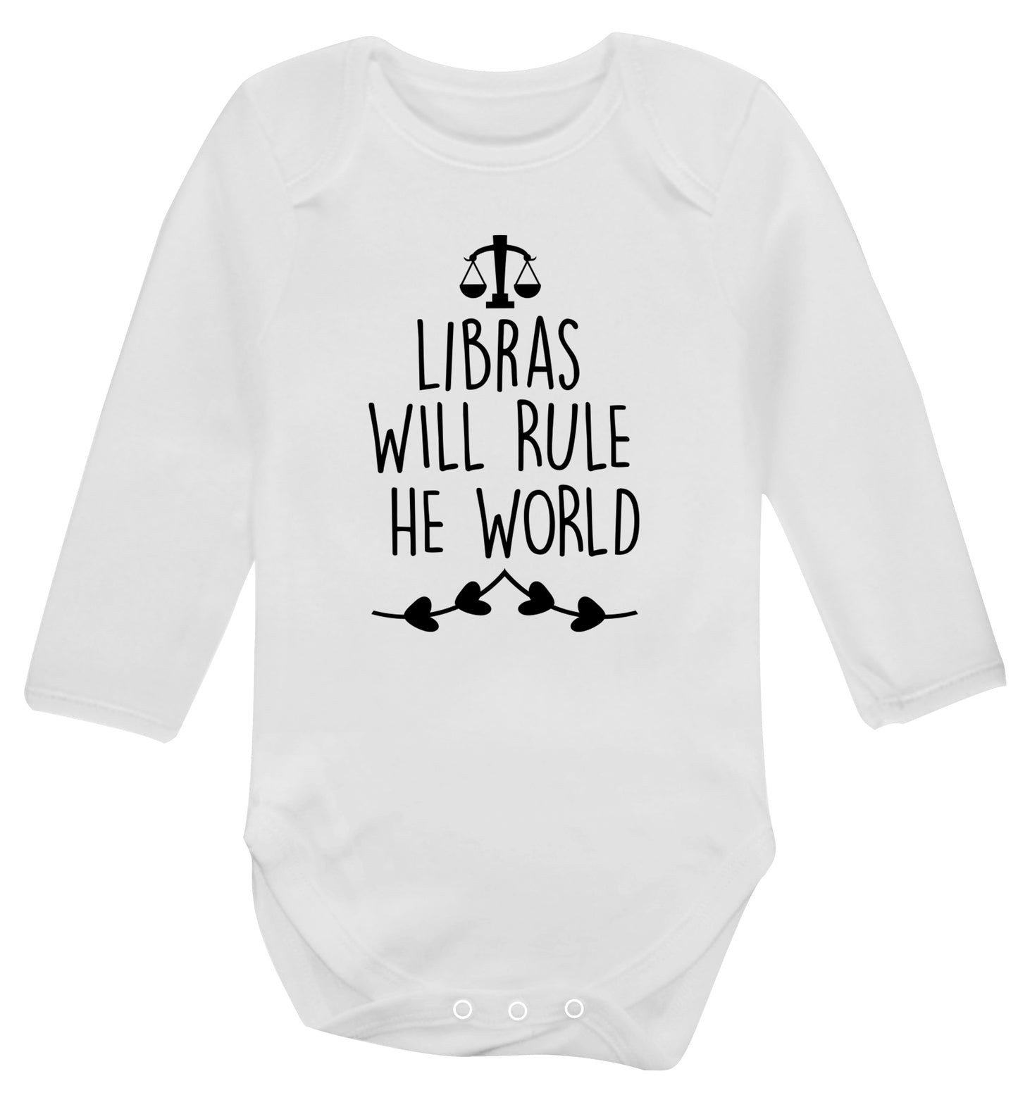 Libras will rule the world Baby Vest long sleeved white 6-12 months