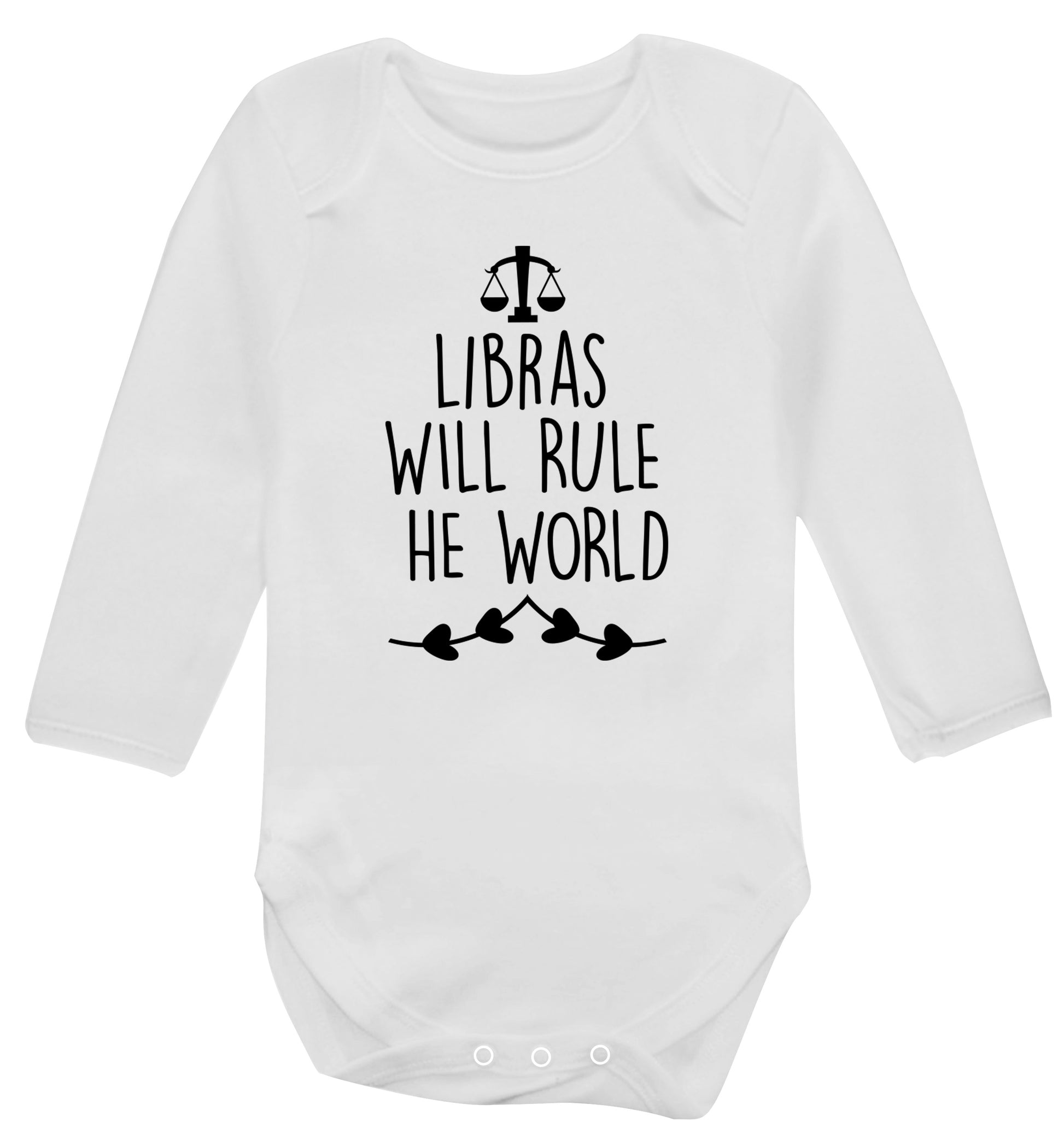 Libras will rule the world Baby Vest long sleeved white 6-12 months