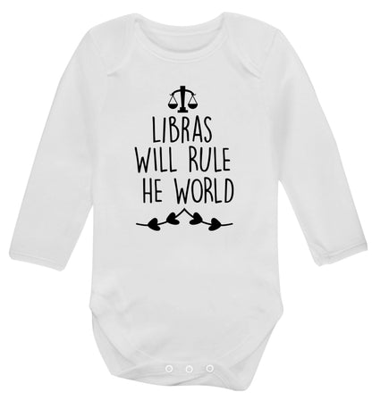 Libras will rule the world Baby Vest long sleeved white 6-12 months