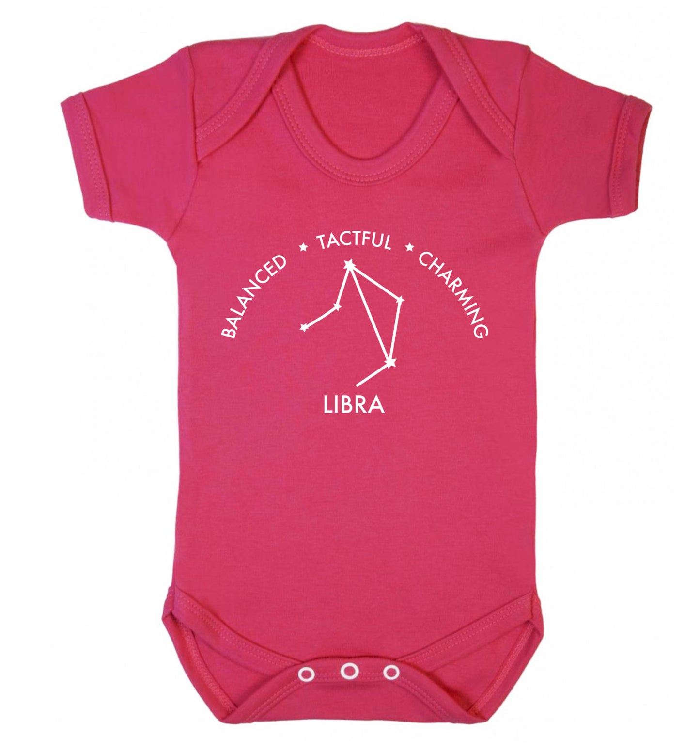 Libra: Balanced, Tactful, Charming Baby Vest dark pink 18-24 months
