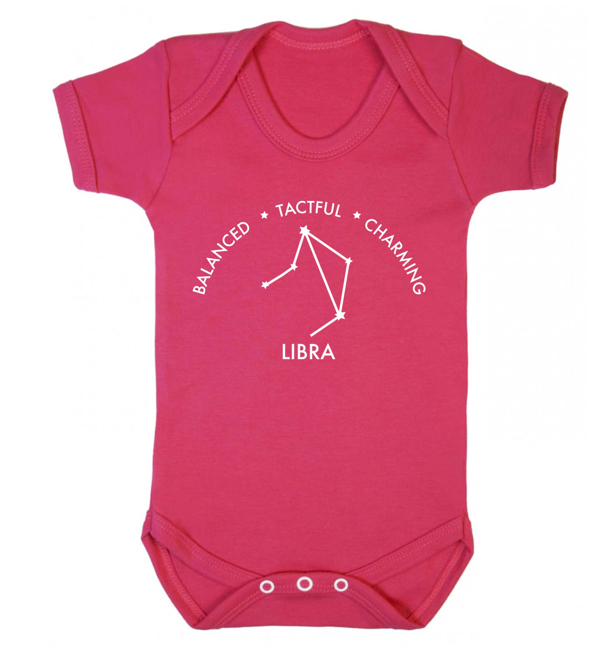 Libra: Balanced, Tactful, Charming Baby Vest dark pink 18-24 months