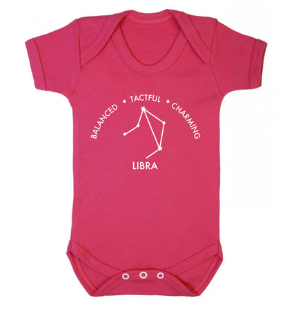 Libra: Balanced, Tactful, Charming Baby Vest dark pink 18-24 months