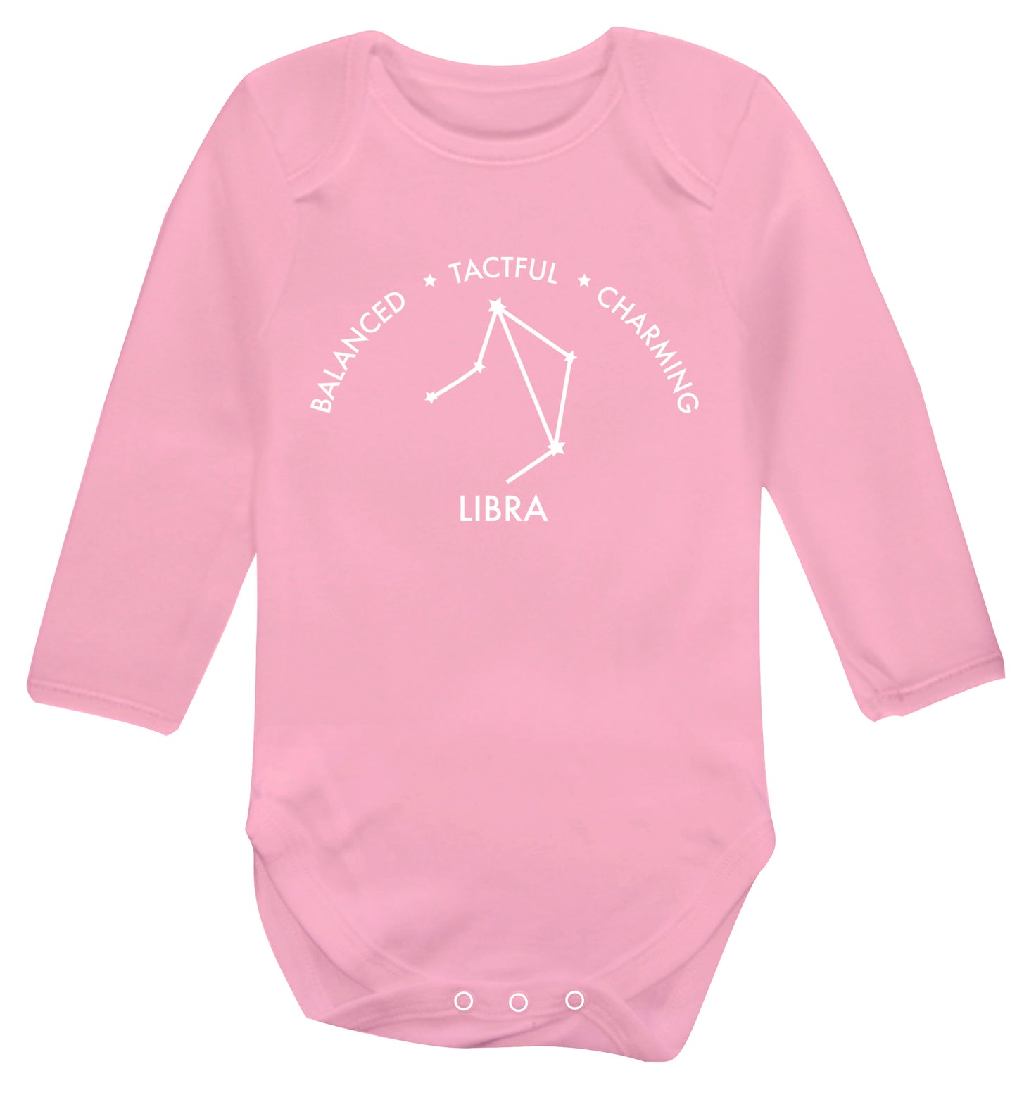 Libra: Balanced, Tactful, Charming Baby Vest long sleeved pale pink 6-12 months