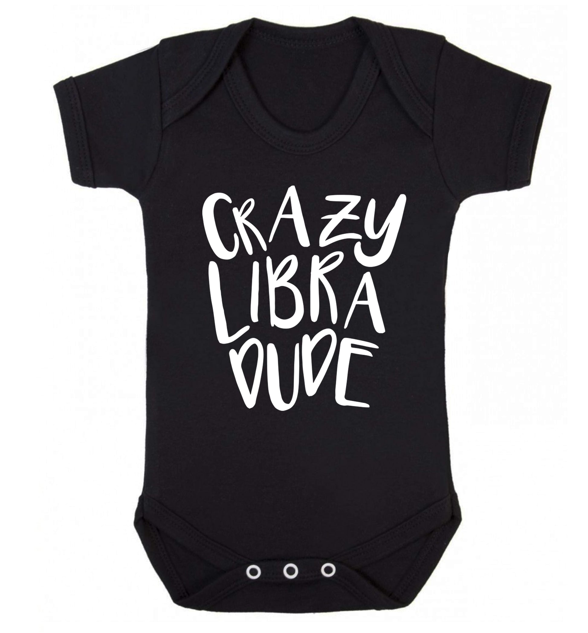 Crazy libra dude Baby Vest black 18-24 months