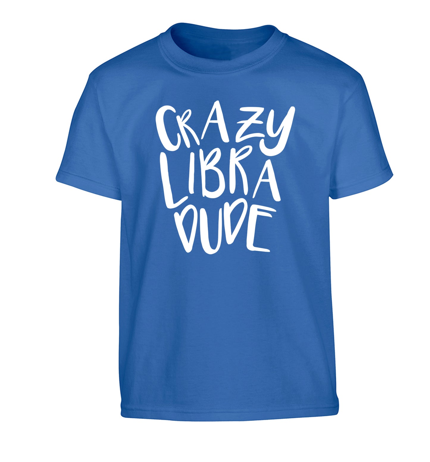 Crazy libra dude Children's blue Tshirt 12-13 Years
