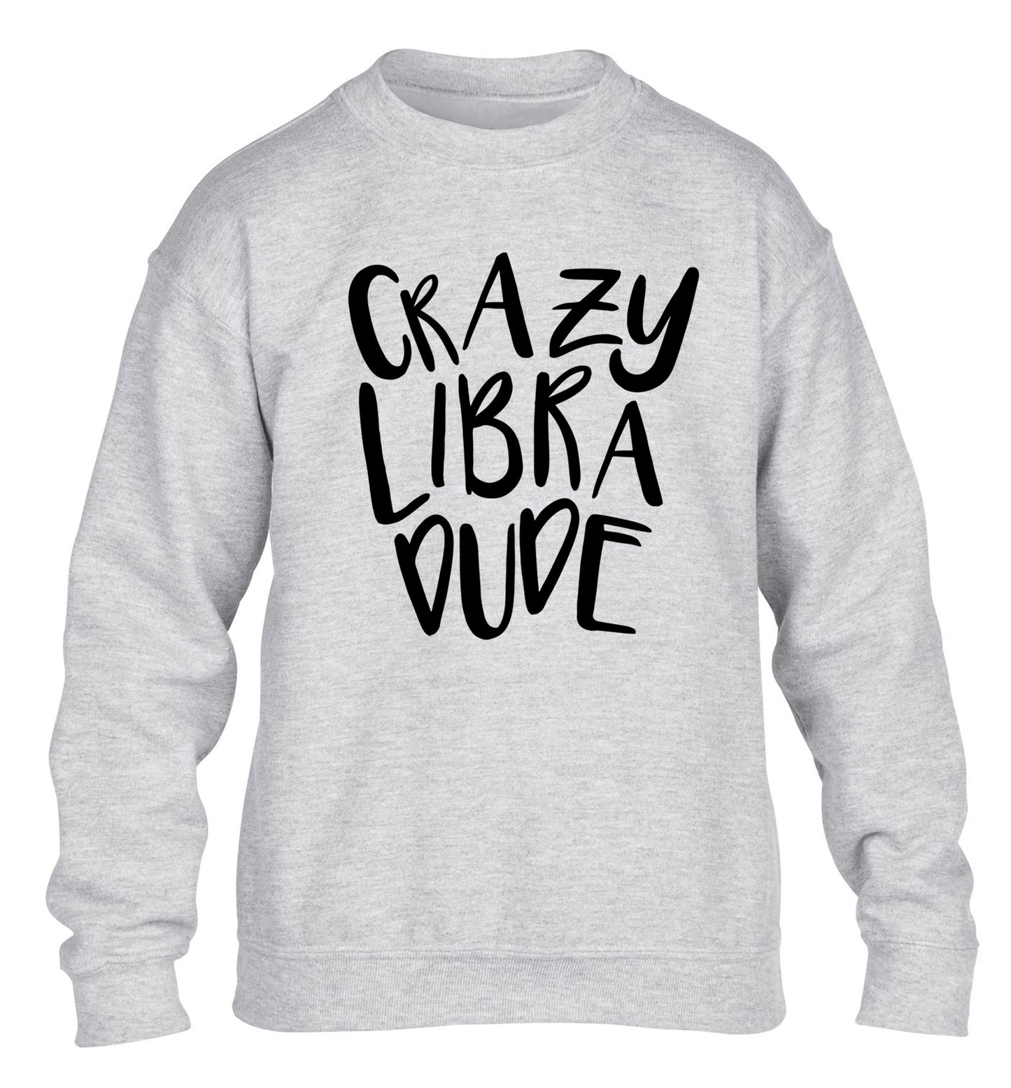 Crazy libra dude children's grey sweater 12-13 Years
