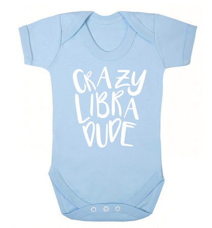 Crazy libra dude Baby Vest pale blue 18-24 months