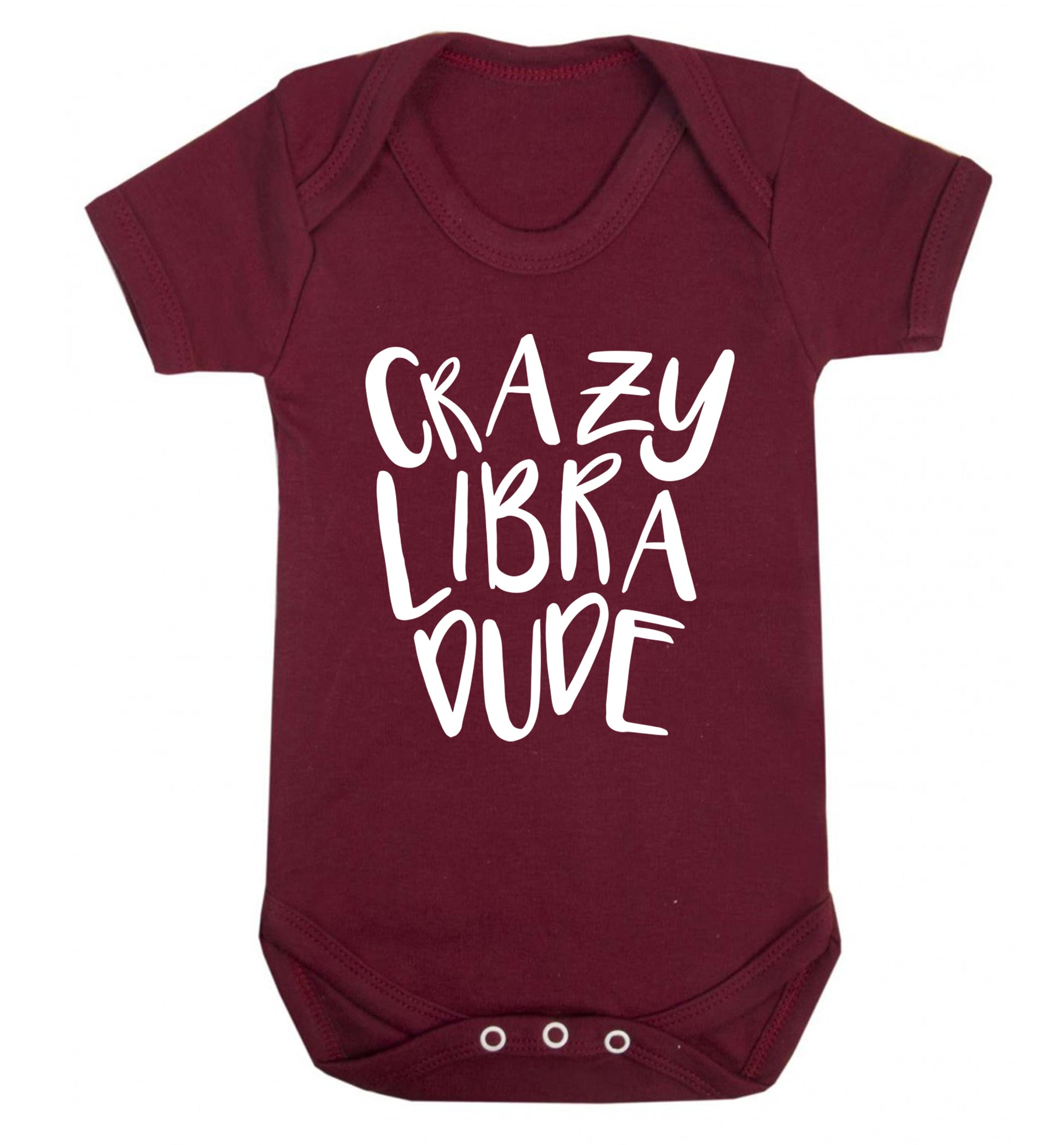 Crazy libra dude Baby Vest maroon 18-24 months