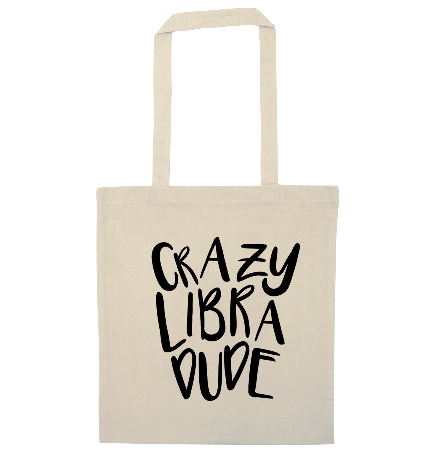 Crazy libra dude natural tote bag