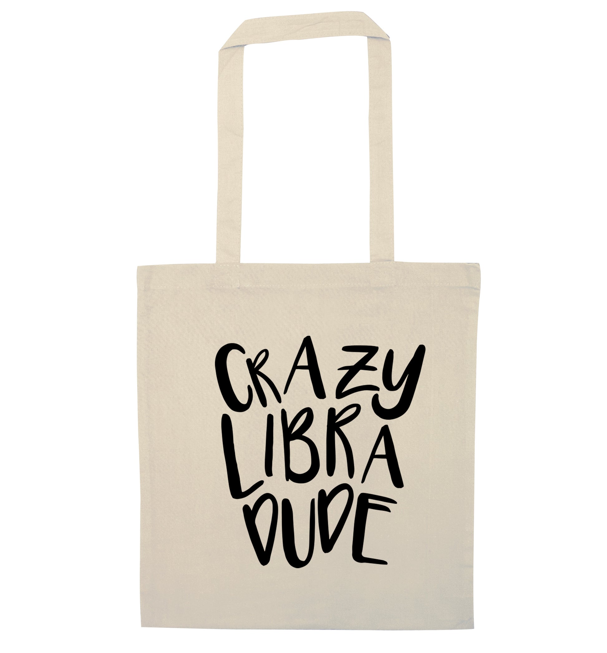 Crazy libra dude natural tote bag