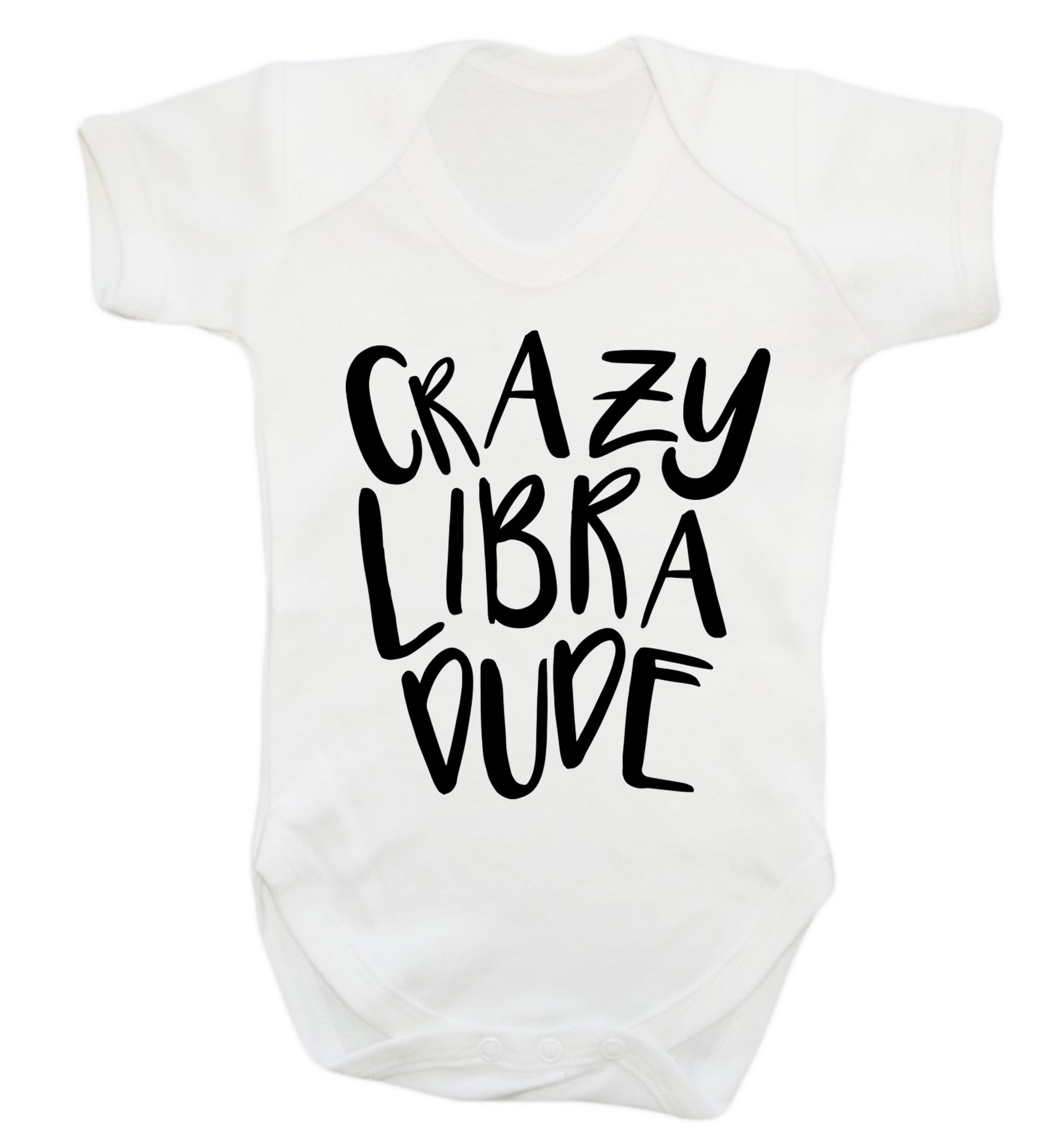 Crazy libra dude Baby Vest white 18-24 months