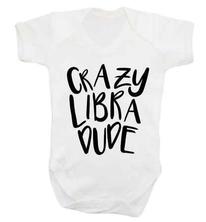 Crazy libra dude Baby Vest white 18-24 months