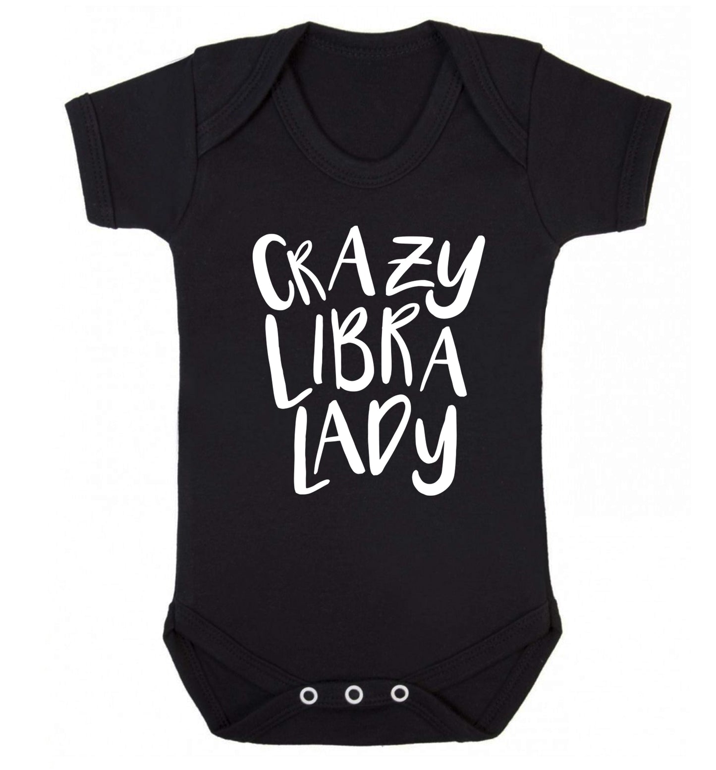 Crazy libra lady Baby Vest black 18-24 months
