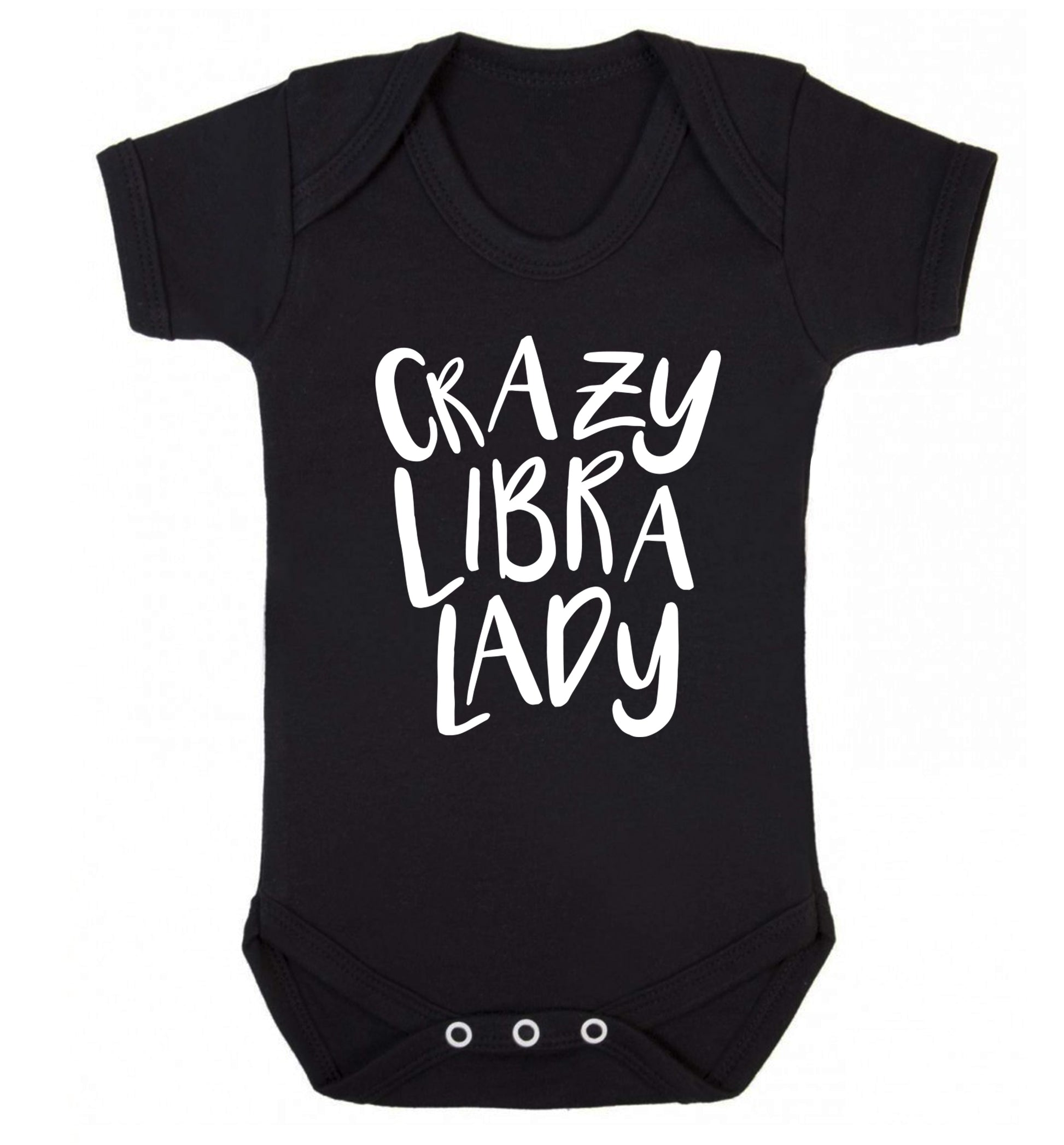 Crazy libra lady Baby Vest black 18-24 months