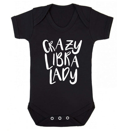 Crazy libra lady Baby Vest black 18-24 months