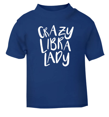 Crazy libra lady blue Baby Toddler Tshirt 2 Years