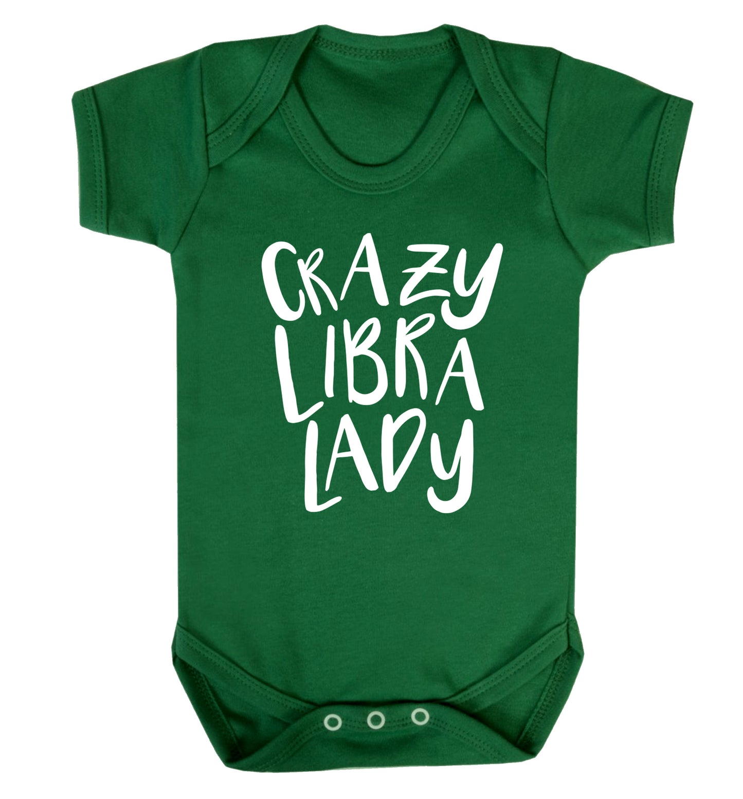 Crazy libra lady Baby Vest green 18-24 months