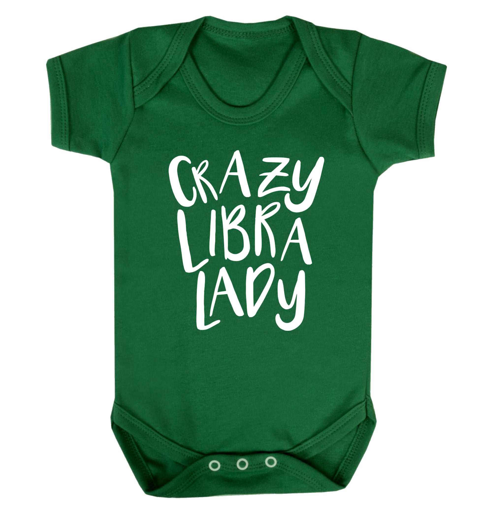 Crazy libra lady Baby Vest green 18-24 months