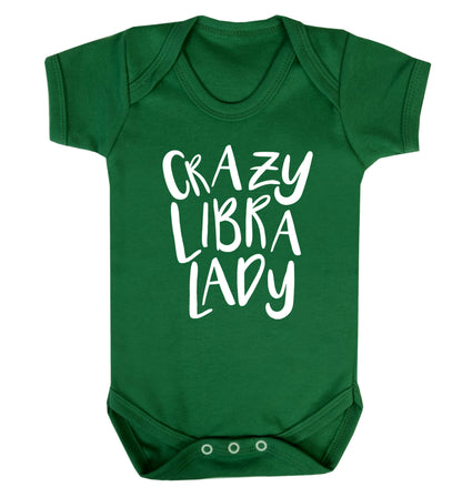 Crazy libra lady Baby Vest green 18-24 months