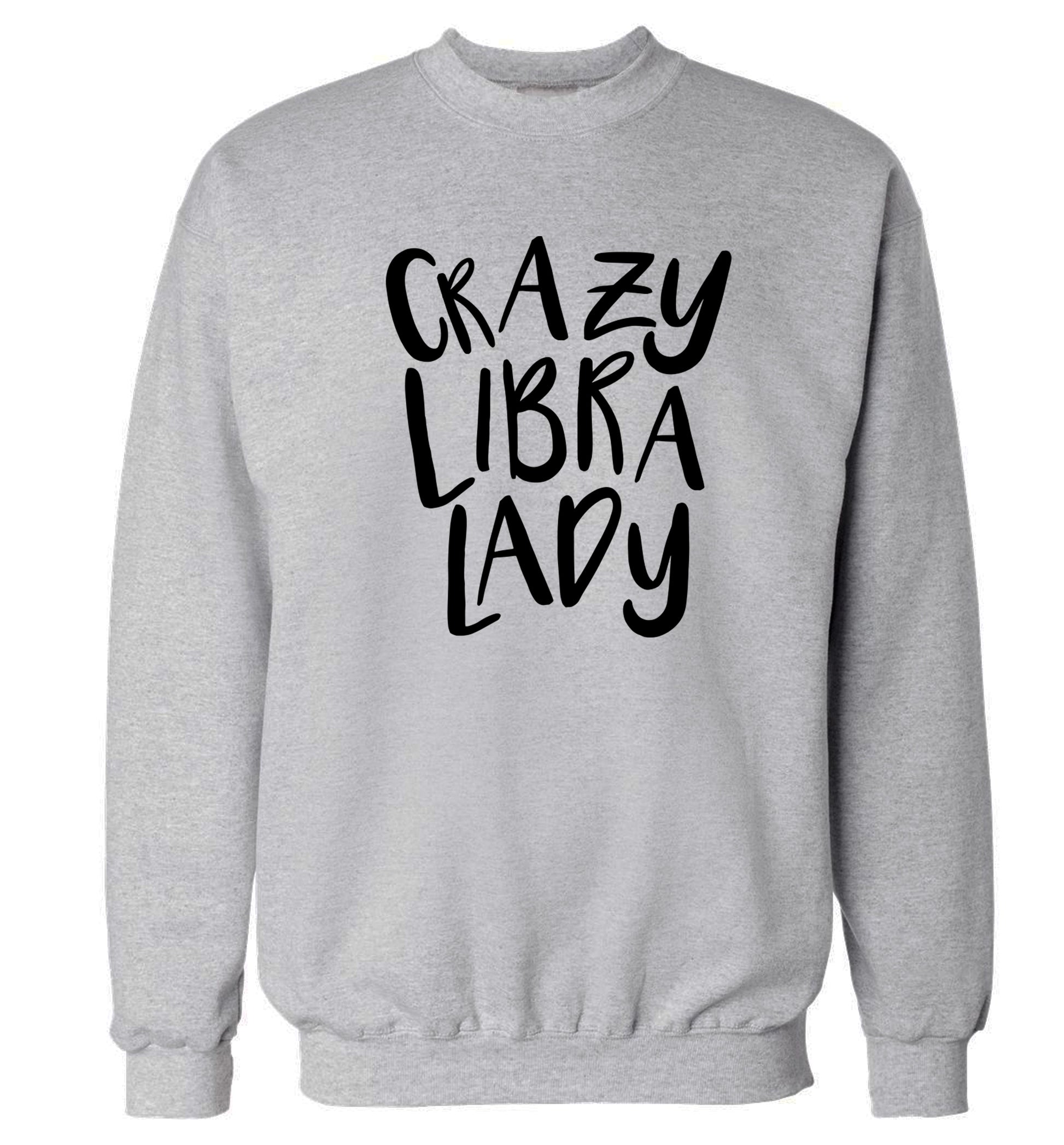 Crazy libra lady Adult's unisex grey Sweater 2XL