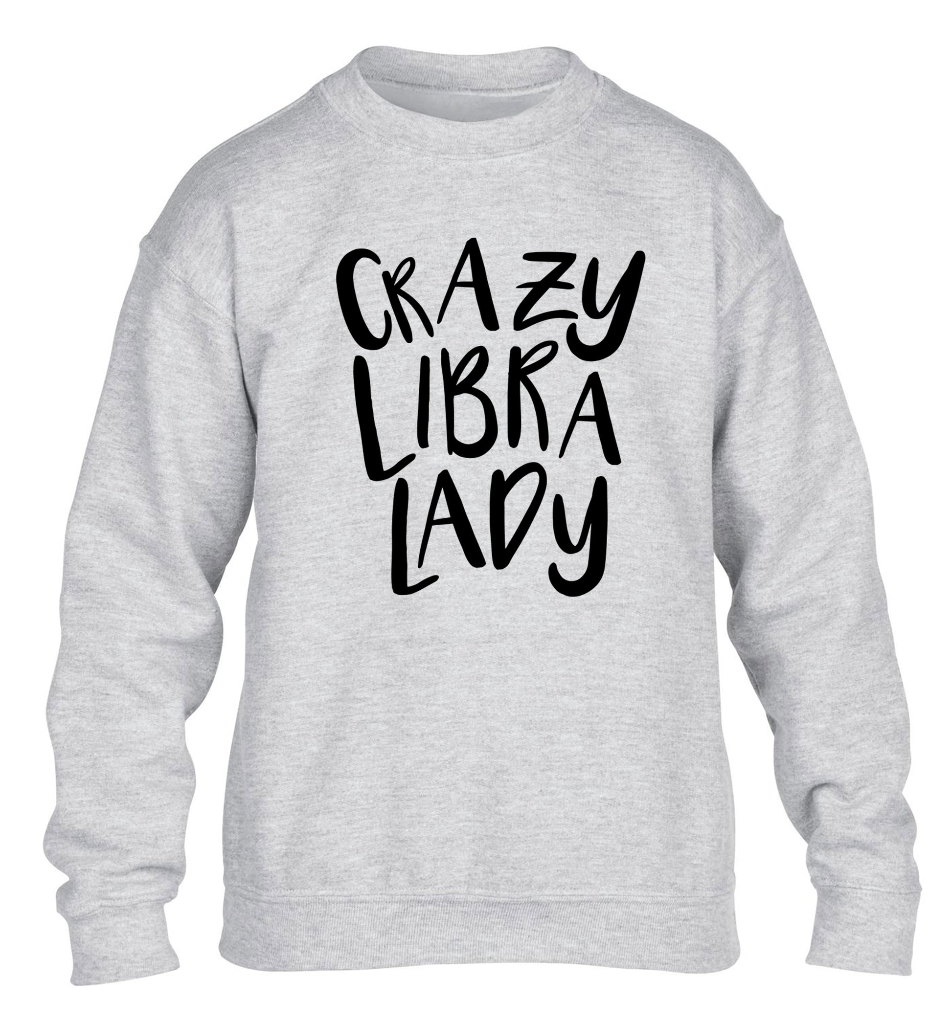 Crazy libra lady children's grey sweater 12-13 Years
