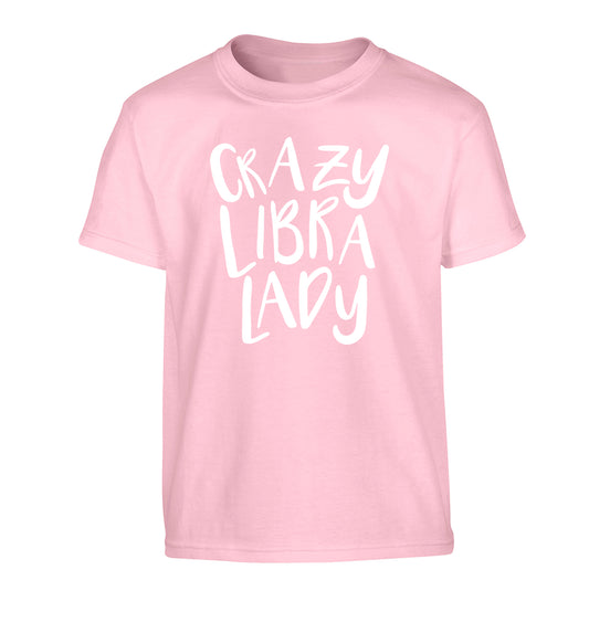 Crazy libra lady Children's light pink Tshirt 12-13 Years