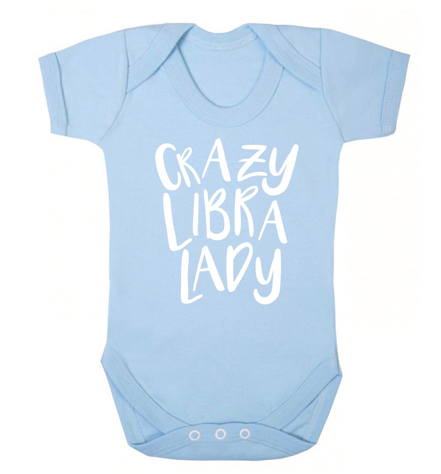 Crazy libra lady Baby Vest pale blue 18-24 months