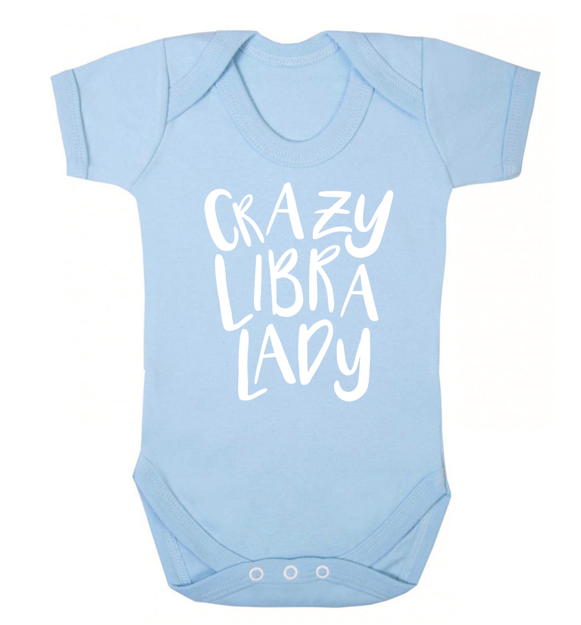Crazy libra lady Baby Vest pale blue 18-24 months